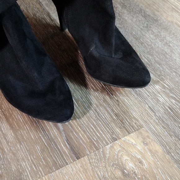 Custom Black Over the Knee Boots Sleek Suede Style - Picture 7 of 7